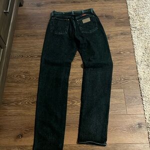 Wrangler vintage wash blue/green straight jeans size 26